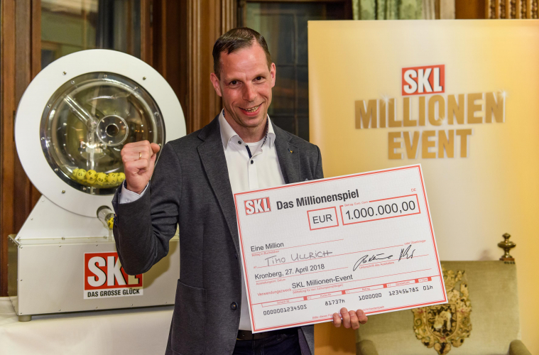 Timo Ullrich Gewinner der SKL-Lotterie beim SKL-Millionen-Event 2018